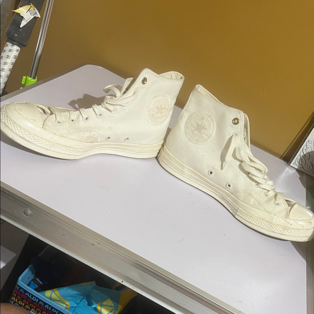 Converse High-Top Sneakers in Off-White